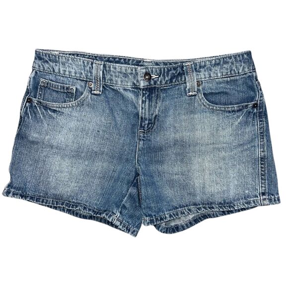 Y2K Tommy Hilfiger Denim Jean Shorts Size 8 | Vintage 2000s Cutoff Mid Rise - Picture 2 of 5
